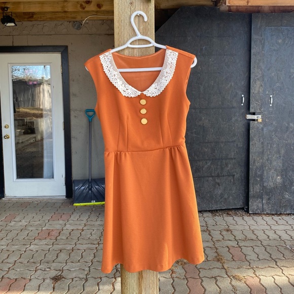Orange cottagecore dress - Picture 8 of 8